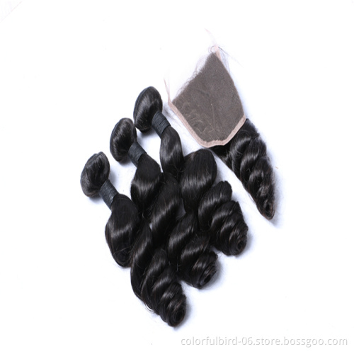 Loose Wave 4*4 Closure 100% Human Hair Closure 16 20 Inch 4x4 transparent HD Lace Remy Hair Peruvian Closure